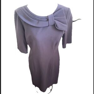 TAHARI Arthur S Levine Dark Blue Navy Dress Size Women's 4, Half-Sleeve